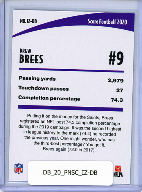 Drew Brees 2020 Score, In the Zone #IZ-DB