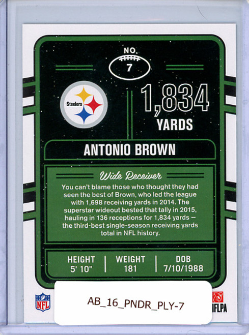 Antonio Brown 2016 Donruss, Production Line Yards #7