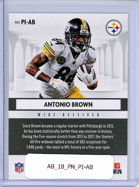 Antonio Brown 2018 Panini, Pillars of Excellence #PI-AB