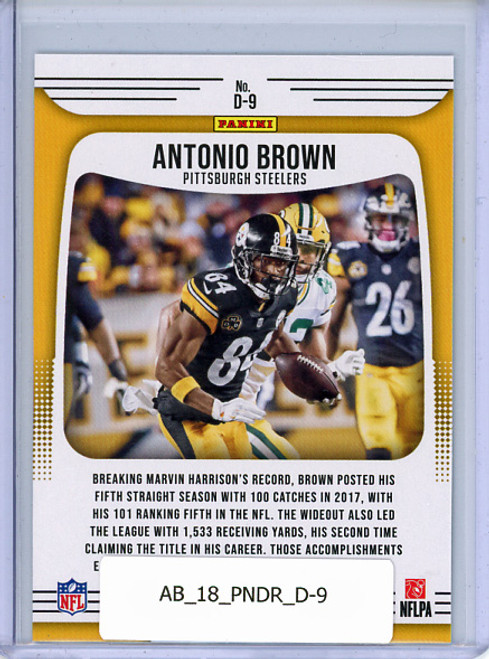 Antonio Brown 2018 Donruss, Dominators #D-9