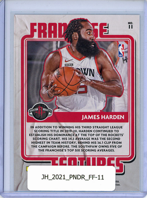 James Harden 2020-21 Donruss, Franchise Features #11