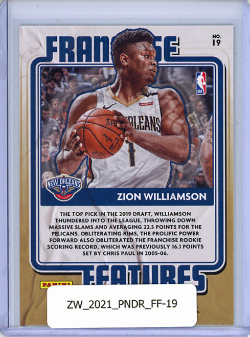 Zion Williamson 2020-21 Donruss, Franchise Features #19