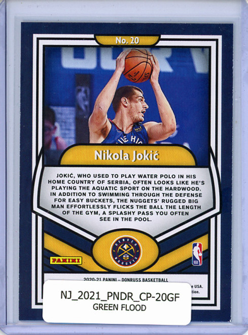 Nikola Jokic 2020-21 Donruss, Complete Players #20 Green Flood