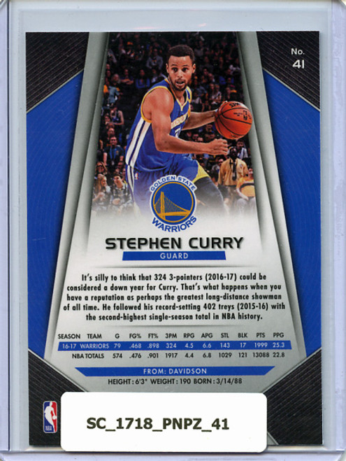Stephen Curry 2017-18 Prizm #41