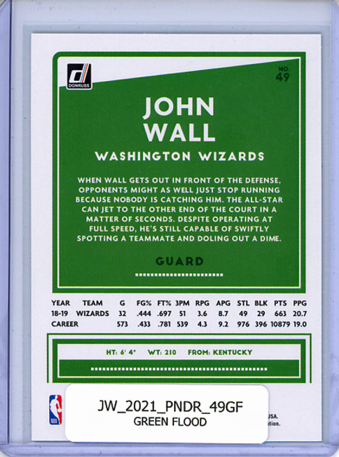John Wall 2020-21 Donruss #49 Green Flood