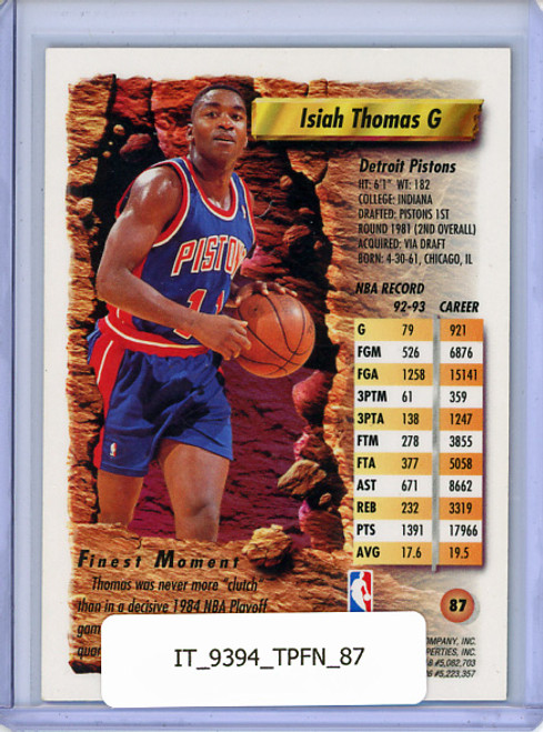 Isiah Thomas 1993-94 Finest #87