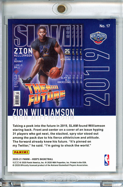 Zion Williamson 2020-21 Hoops, SLAM #17 (2)