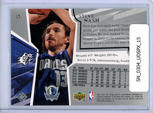 Steve Nash 2003-04 SPx #15