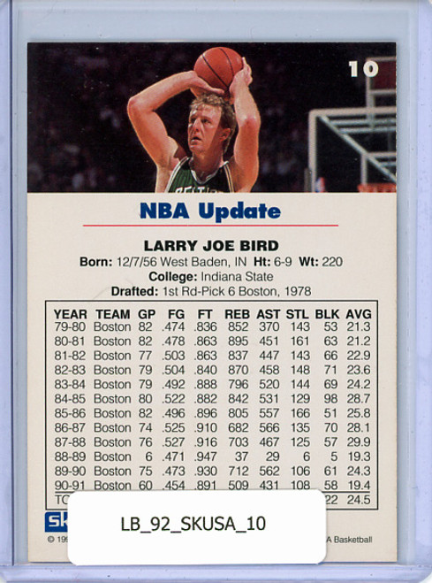 Larry Bird 1992 Skybox USA #10 NBA Update