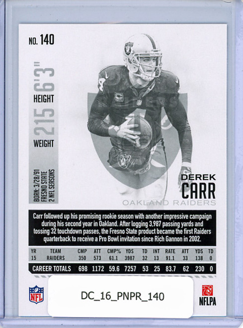 Derek Carr 2016 Prestige #140