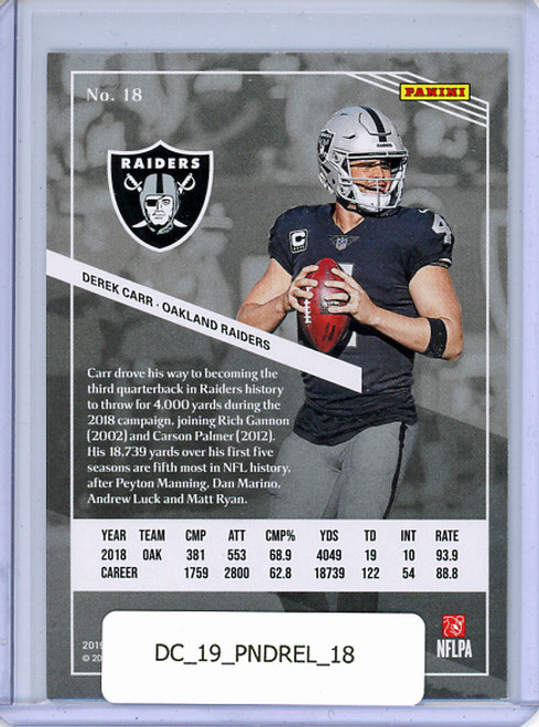 Derek Carr 2019 Donruss Elite #18