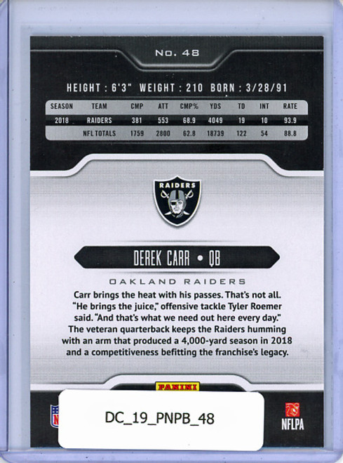 Derek Carr 2019 Playbook #48