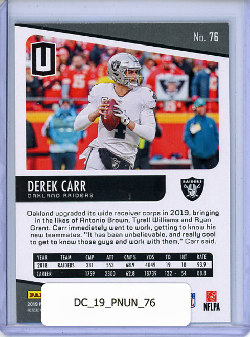 Derek Carr 2019 Unparalleled #76