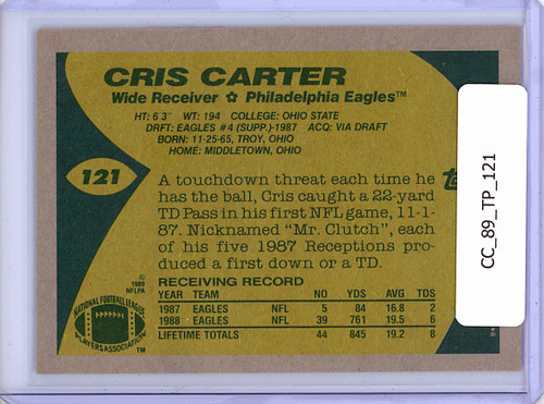 Cris Carter 1989 Topps #121