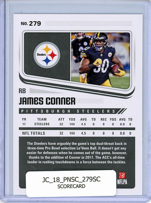 James Conner 2018 Score #279 Scorecard