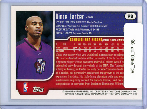 Vince Carter 1999-00 Topps #98