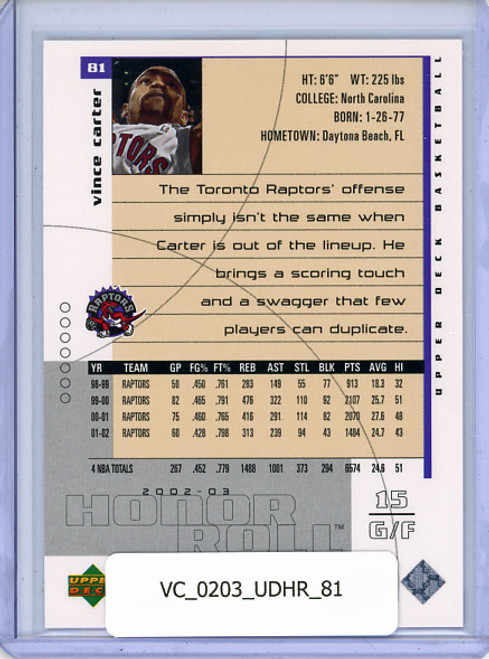 Vince Carter 2002-03 Honor Roll #81