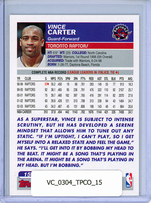 Vince Carter 2003-04 Topps Collection #15