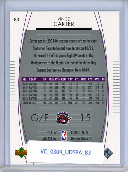 Vince Carter 2003-04 SP Authentic #83