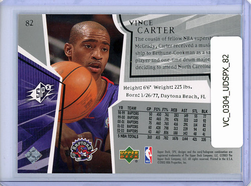 Vince Carter 2003-04 SPx #82