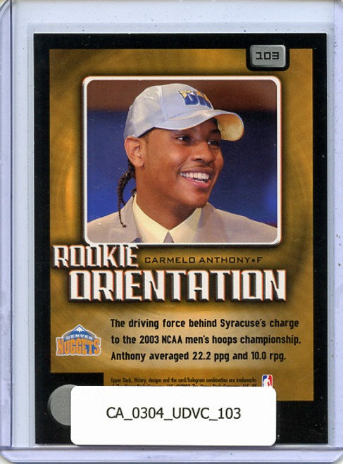 Carmelo Anthony 2003-04 Victory #103 Rookie Orientation