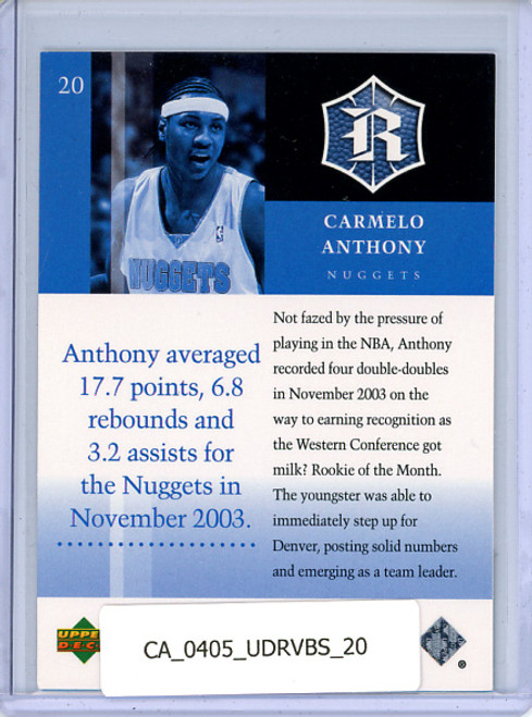 Carmelo Anthony 2004-05 Upper Deck Rivals Box Set #20