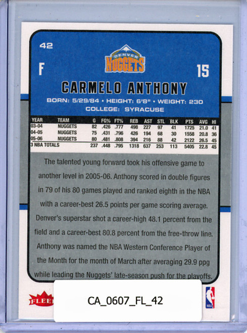 Carmelo Anthony 2006-07 Fleer #42