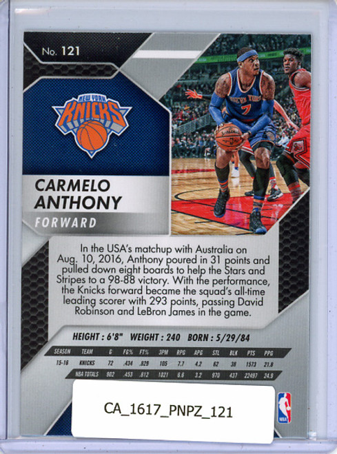 Carmelo Anthony 2016-17 Prizm #121