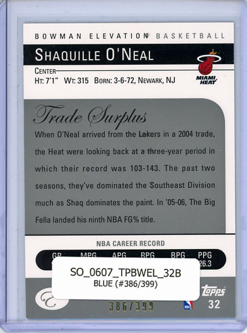 Shaquille O'Neal 2006-07 Bowman Elevation #32 Blue (#386/399)