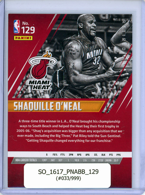 Shaquille O'Neal 2016-17 Absolute #129 (#033/999)