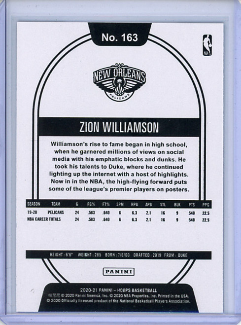 Zion Williamson 2020-21 Hoops #163 Purple (2)