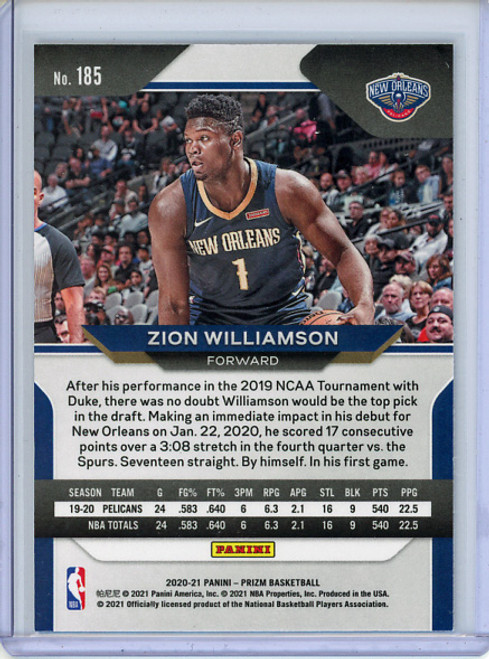 Zion Williamson 2020-21 Prizm #185