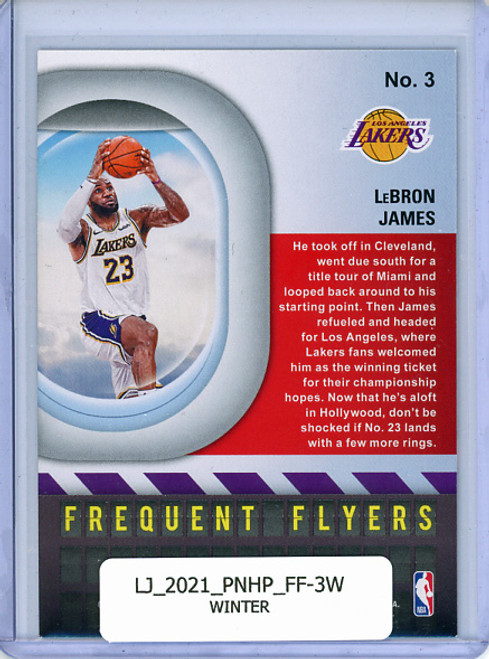 LeBron James 2020-21 Hoops, Frequent Flyers #3 Winter