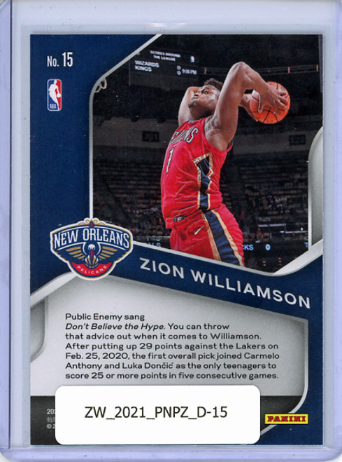Zion Williamson 2020-21 Prizm, Dominance #15