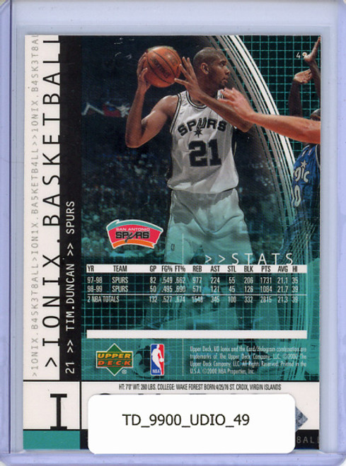 Tim Duncan 1999-00 Ionix #49