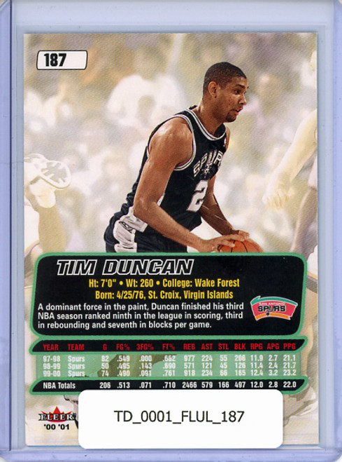 Tim Duncan 2000-01 Ultra #187