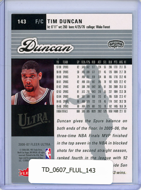 Tim Duncan 2006-07 Ultra #143