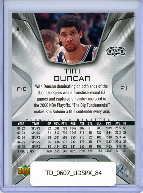 Tim Duncan 2006-07 SPx #84