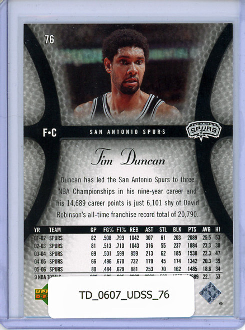 Tim Duncan 2006-07 Sweet Shot #76