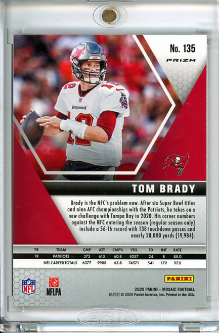 Tom Brady 2020 Mosaic #135 Gold Reactive (1)