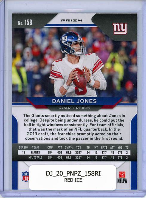 Daniel Jones 2020 Prizm #158 Red Ice