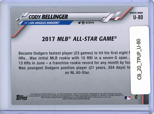 Cody Bellinger 2020 Topps Update #U-80 All-Star