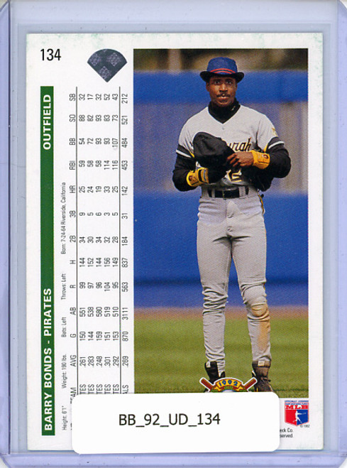 Barry Bonds 1992 Upper Deck #134