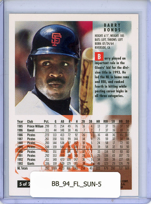 Barry Bonds 1994 Fleer, Sunoco #5