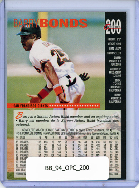 Barry Bonds 1994 O-Pee-Chee #200