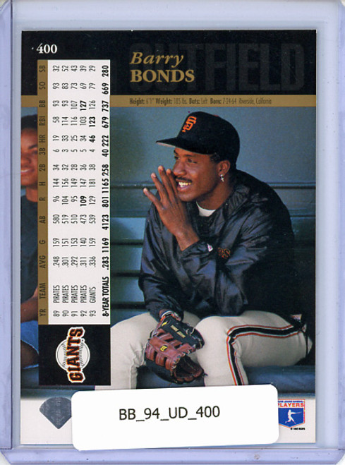 Barry Bonds 1994 Upper Deck #400