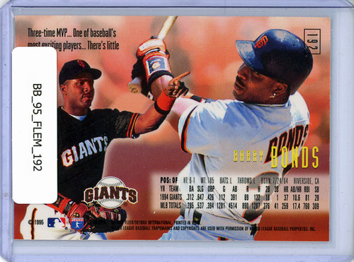 Barry Bonds 1995 Fleer Emotion #192