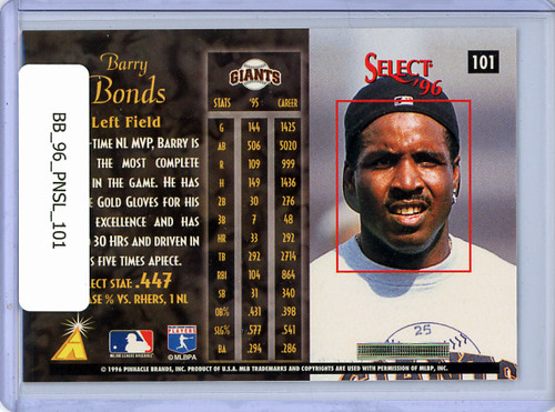 Barry Bonds 1996 Select #101