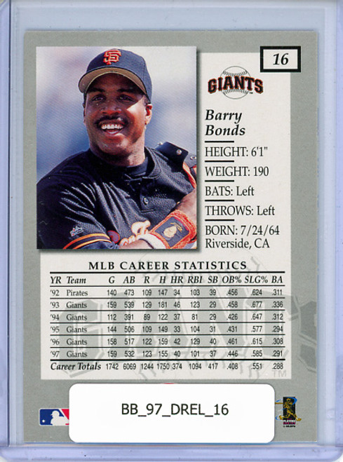 Barry Bonds 1998 Donruss Elite #16