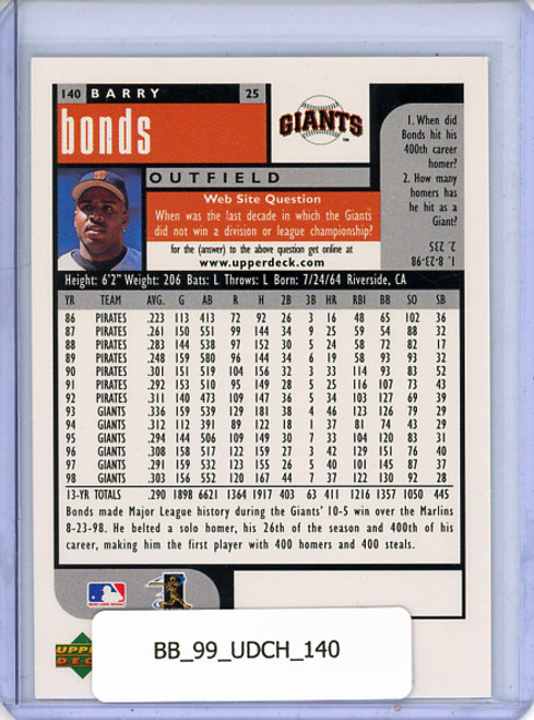 Barry Bonds 1999 Choice #140